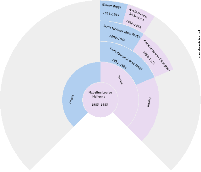 Keith Raymond (Bim) Beggs Circle Diagram