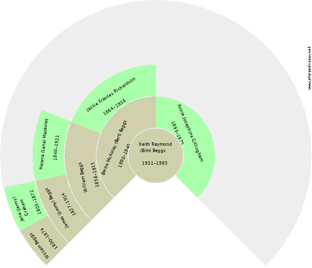 Keith Raymond (Bim) Beggs Circle Diagram